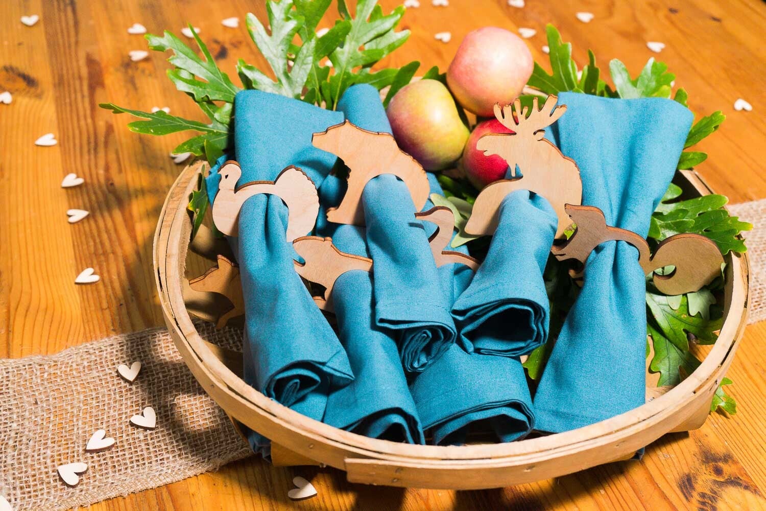Napkin Rings 12 Pack Mix Match Forest Fauna